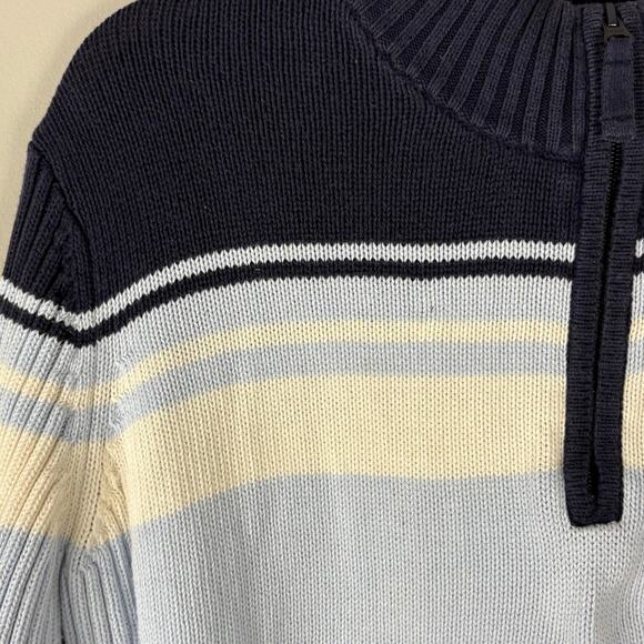 Vintage Y2K St. John’s Bay Quarter Zip Knitted Sweater Women’s Size XL Blue - Picture 2 of 7